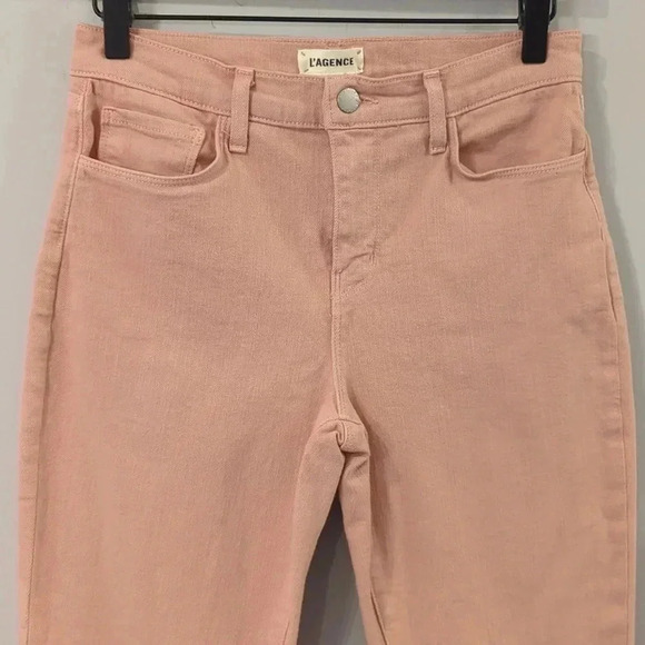 L'AGENCE Jeans Light Pink size 26 Cropped Raw Hem‎ - Picture 2 of 12
